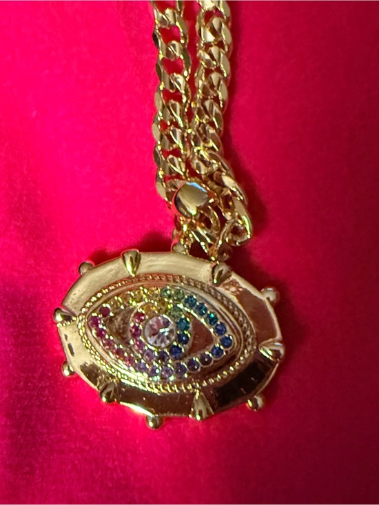 Kurt Geiger Jewelry - Kurt Geiger Rainbow Evil Eye Pendant Necklace - Dust Bag & Pride Statement